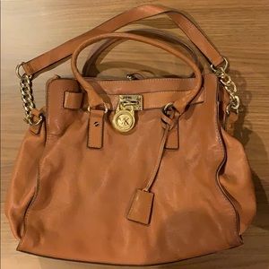 Michael Kors purse.  Dark tan.